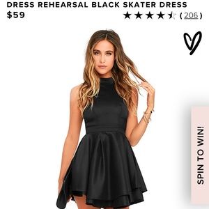 Dress Rehearsal Black Skater Dress